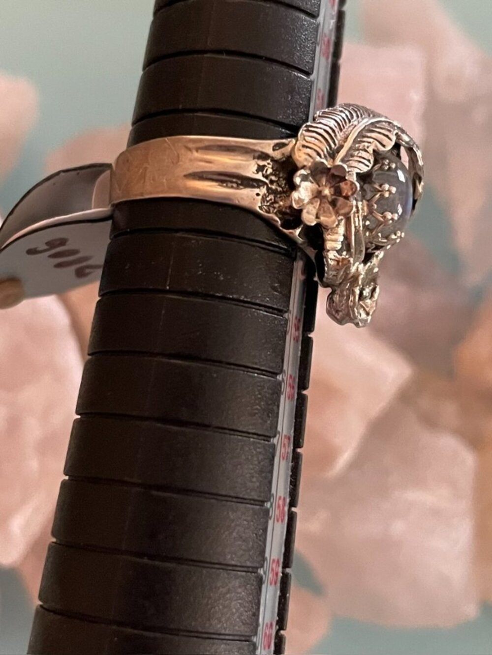 Vintage Sterling Silver Ring 6.5 Handmade Gemstone OOAK Bob Stringer Y2K $250 - Picture 13 of 16